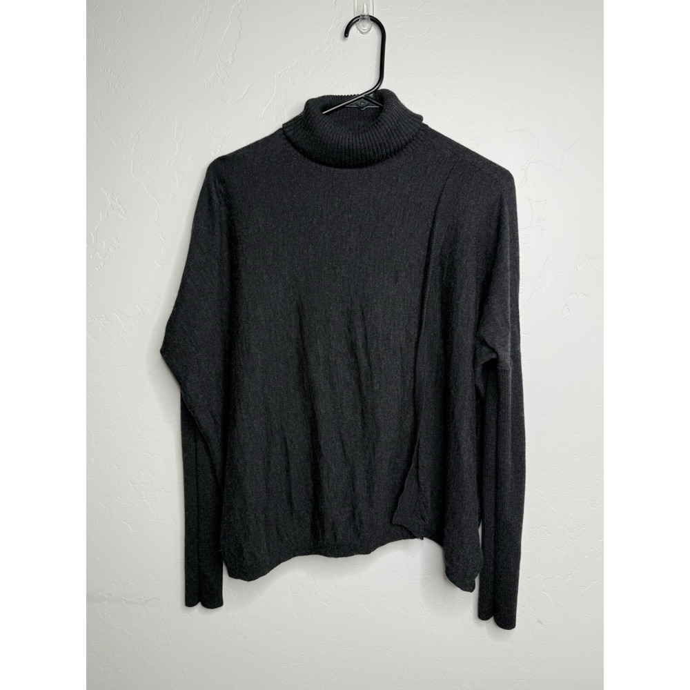All Saints 100% Wool Sweater Size XS XSmall Black/Dark Gray Turtleneck Pullover